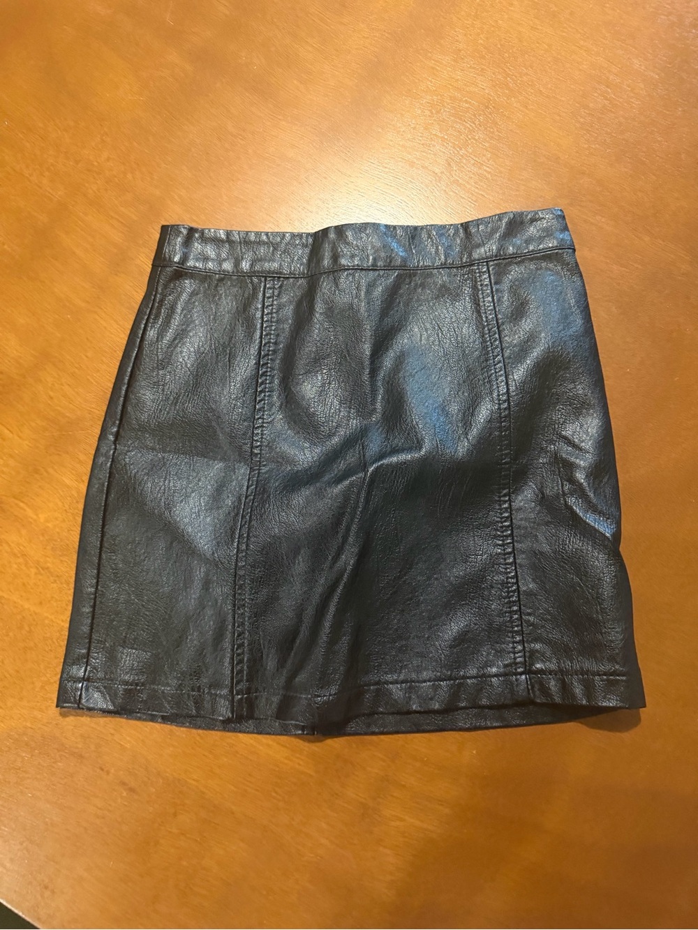 art class Black Faux Leather Panel Mini Skirt
